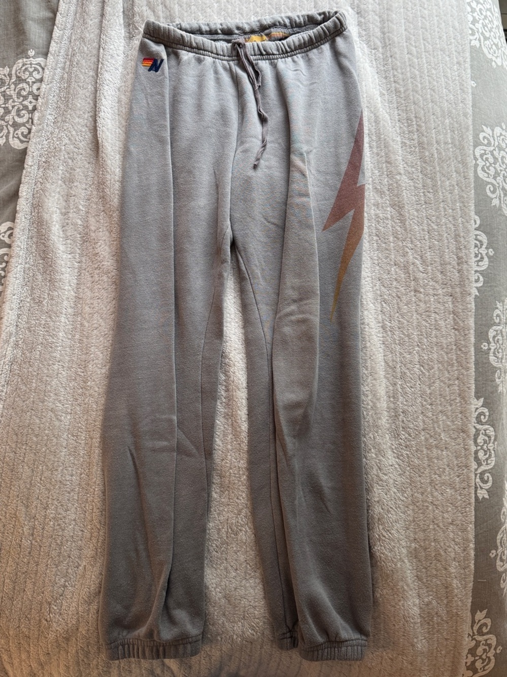 Aviator Nation Gray Lightning Joggers
